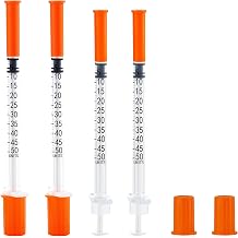 0.5ml Syringes, 31G0.5cc 1/4 Inch 6mm Lab Disposable Syringe, Pack of 30