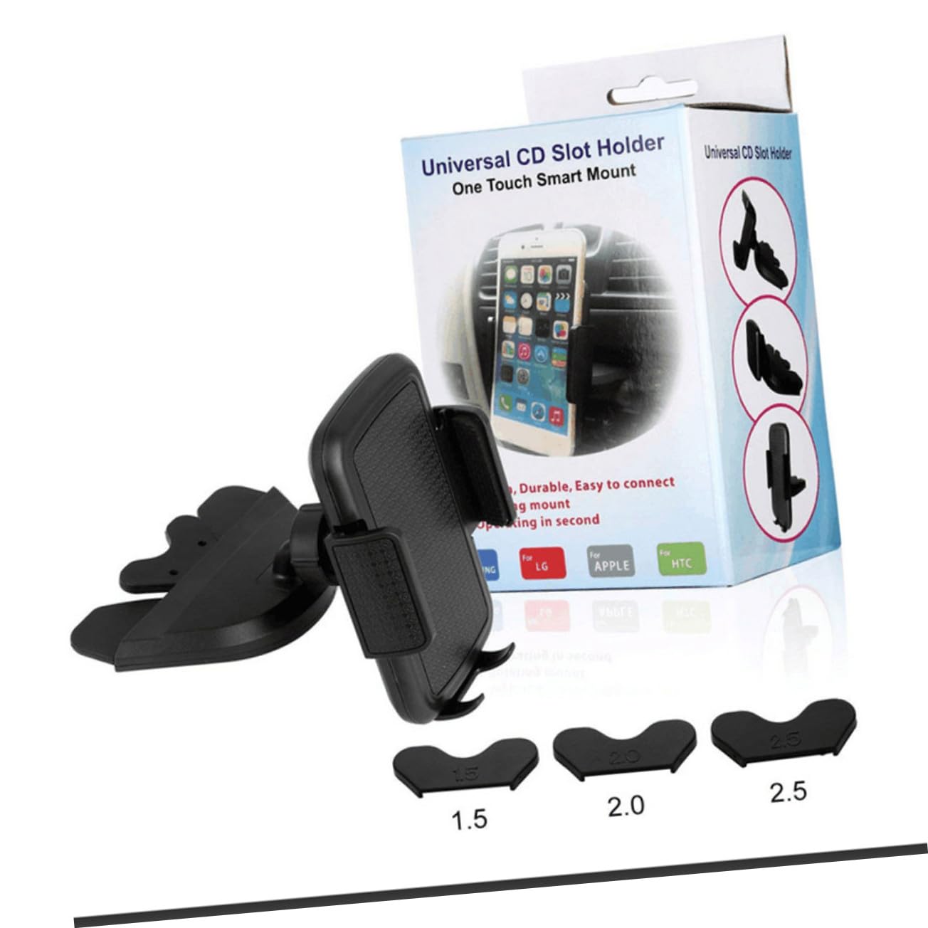 CD Schlitz Handyhalterung mit 360-grad Drehung, Schwarz, Abs