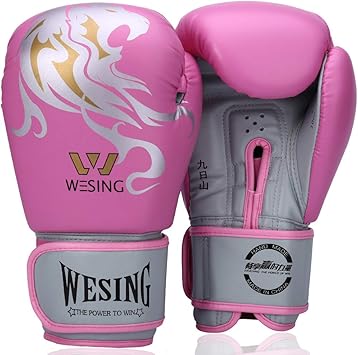Amazon Wesing 女性と男性のプログレードボクシンググローブ キックボクシング バッグワークジェルスパークリングトレーニンググローブ武術格闘技ボクシンググローブ Wesing グローブ