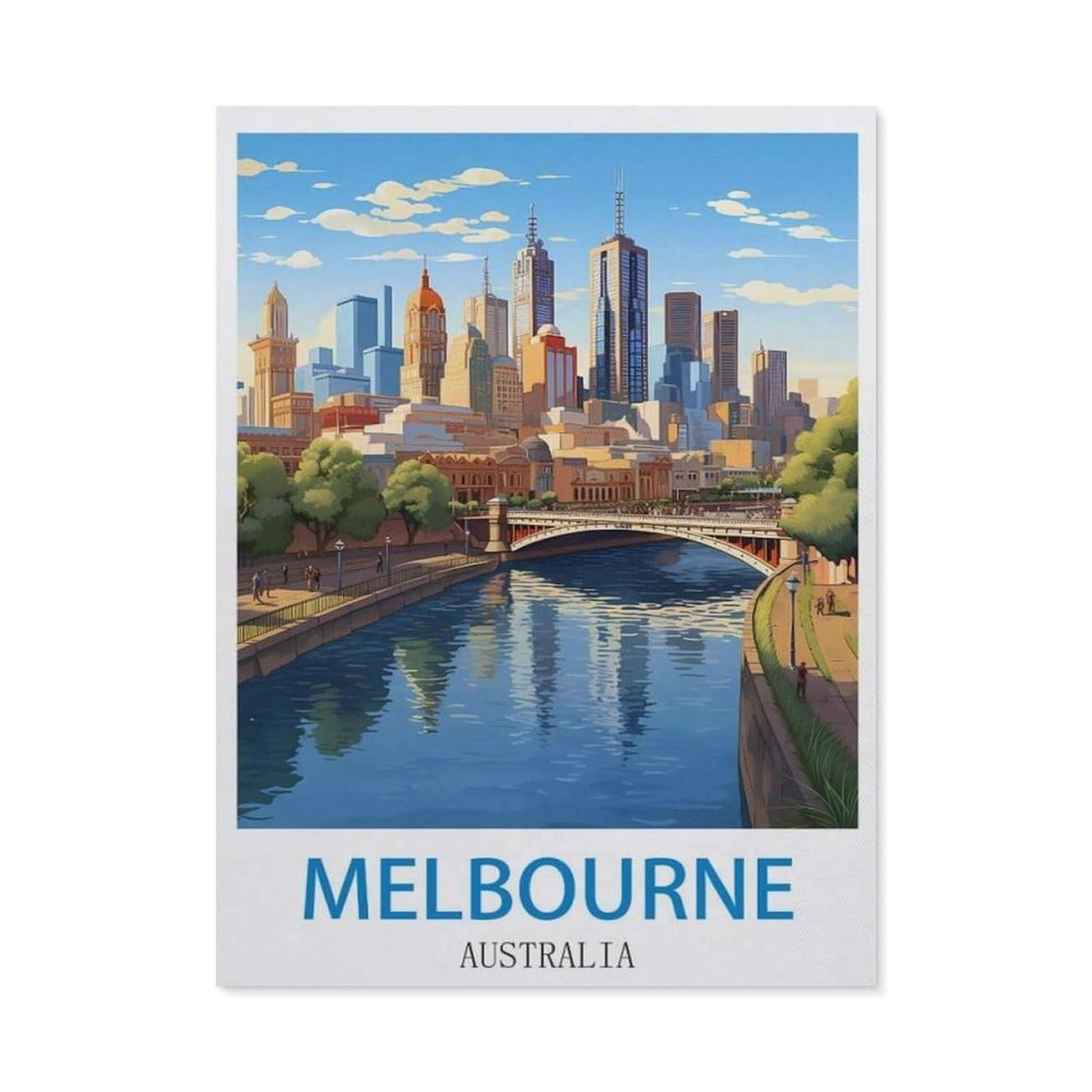 BEAYODKP DIY Diamond Painting，Melbourne Australia（50x60cm）