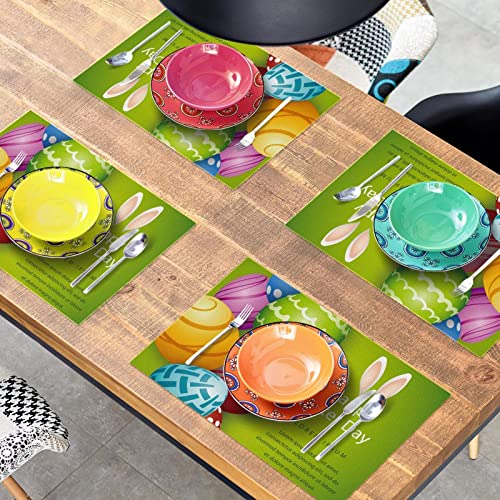 Sets de table Happy Easter Day résistants à la chaleur pour Pâques - 8