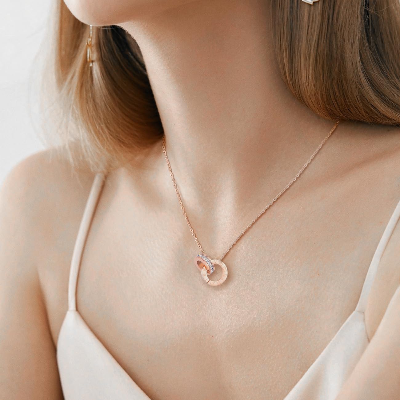 OLEVS Women Watch Set Shinning Diamond Rose Gold Elegant Luxury Ladies Dress Wrist Watches Necklaces & Bracelets - Image 5