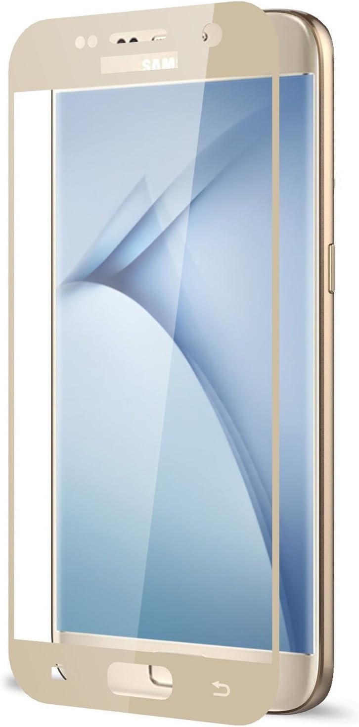 Samsung Galaxy S7 Tempered Glass,3D Color HD Clear Anti-Scratch Anti-Fingerprint Waterproof Full Edge Cover No Cap Glass Screen Screen Protector Film for Samsung S7 5.1' inch(gold)