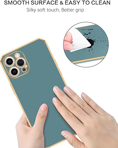Miniatura 9 de BENTOBEN Funda para iPhone 12 Pro, funda para teléfono iPhone 12 Pro 6.1, ajuste delgado, de lujo, color dorado, protección a prueba de golpes,