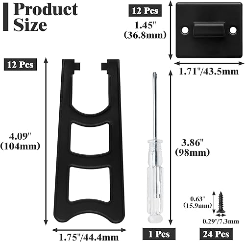 Miniatura 2 de Marco de fotos de plástico, caballete de marco negro de 4 pulgadas, soporte trasero de marco de fotos, soporte de caballete para espalda, 12 piezas
