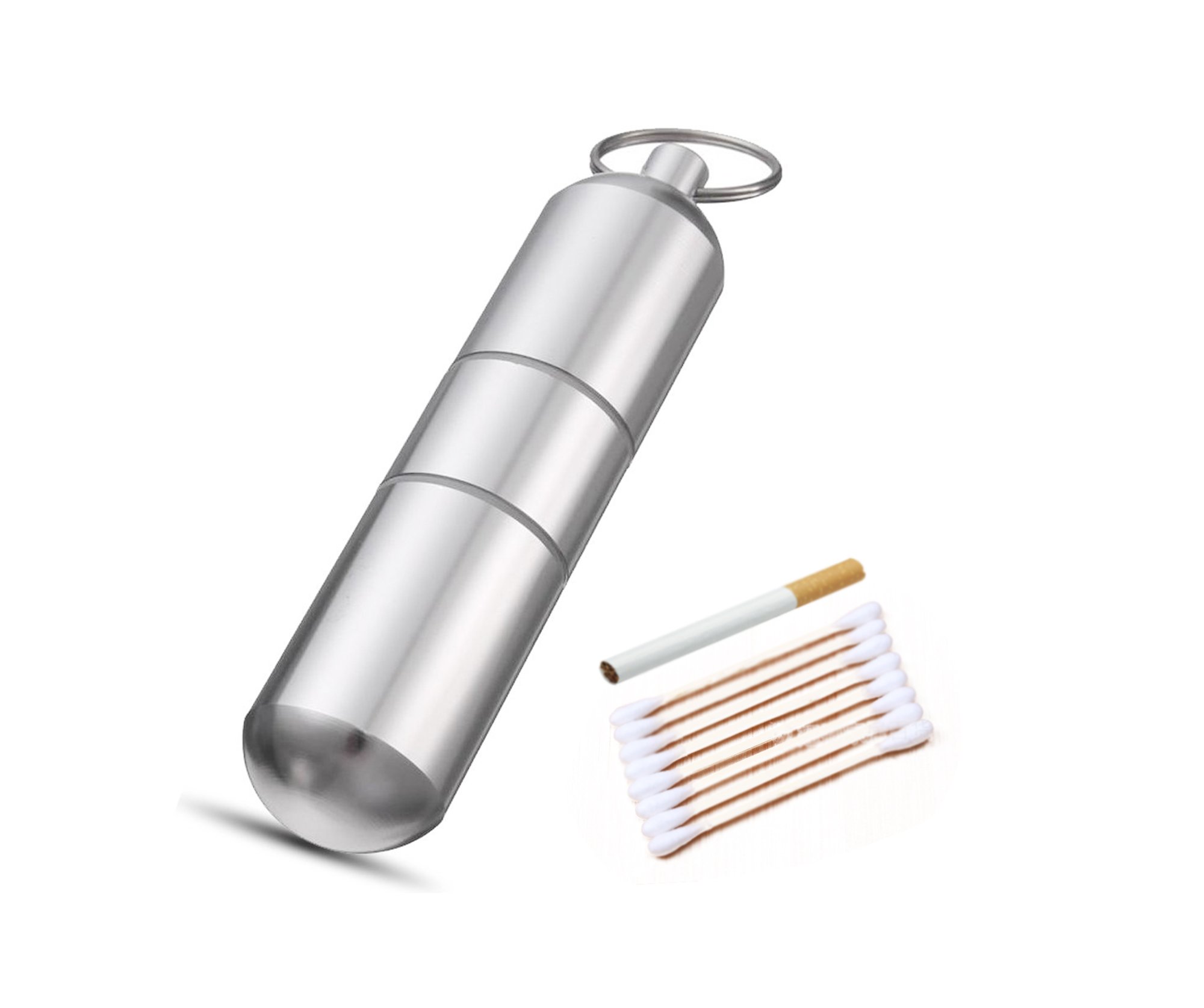 Aluminium Alloy Cotton Swab Cigarette Holder,Lucky Gourd Dental Floss Q-tips Toothpicks Storage Organizer