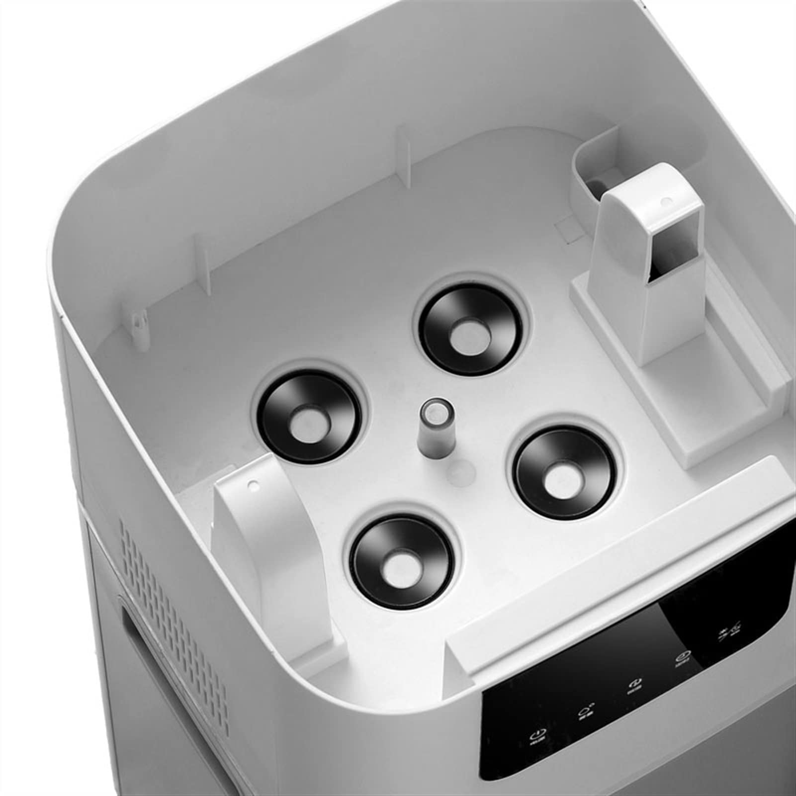 Humidificadores de Aire Humidificador de pie 16L Top de relleno de humidificador silencioso Humidificadores de tiempo con ruedas universales, humedad inteligente Humidificador y apagado automático sin