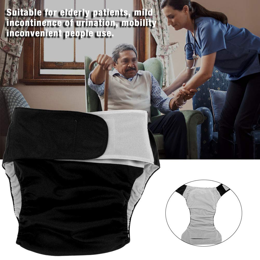 Couche Femme, Pannolini per Adulti con Pannolino Grande Regolabile Donna Blue305 Pannolino di Stoffa per Adulti Riutilizzabile Lavabile (Nero 404)