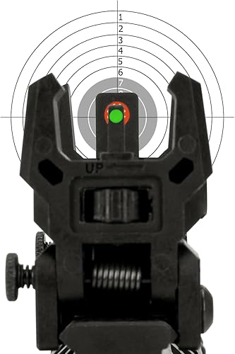 Miniatura 6 de con puntos verdes y rojos completos de polímero de fibra óptica miras de hierro miras delanteras y traseras