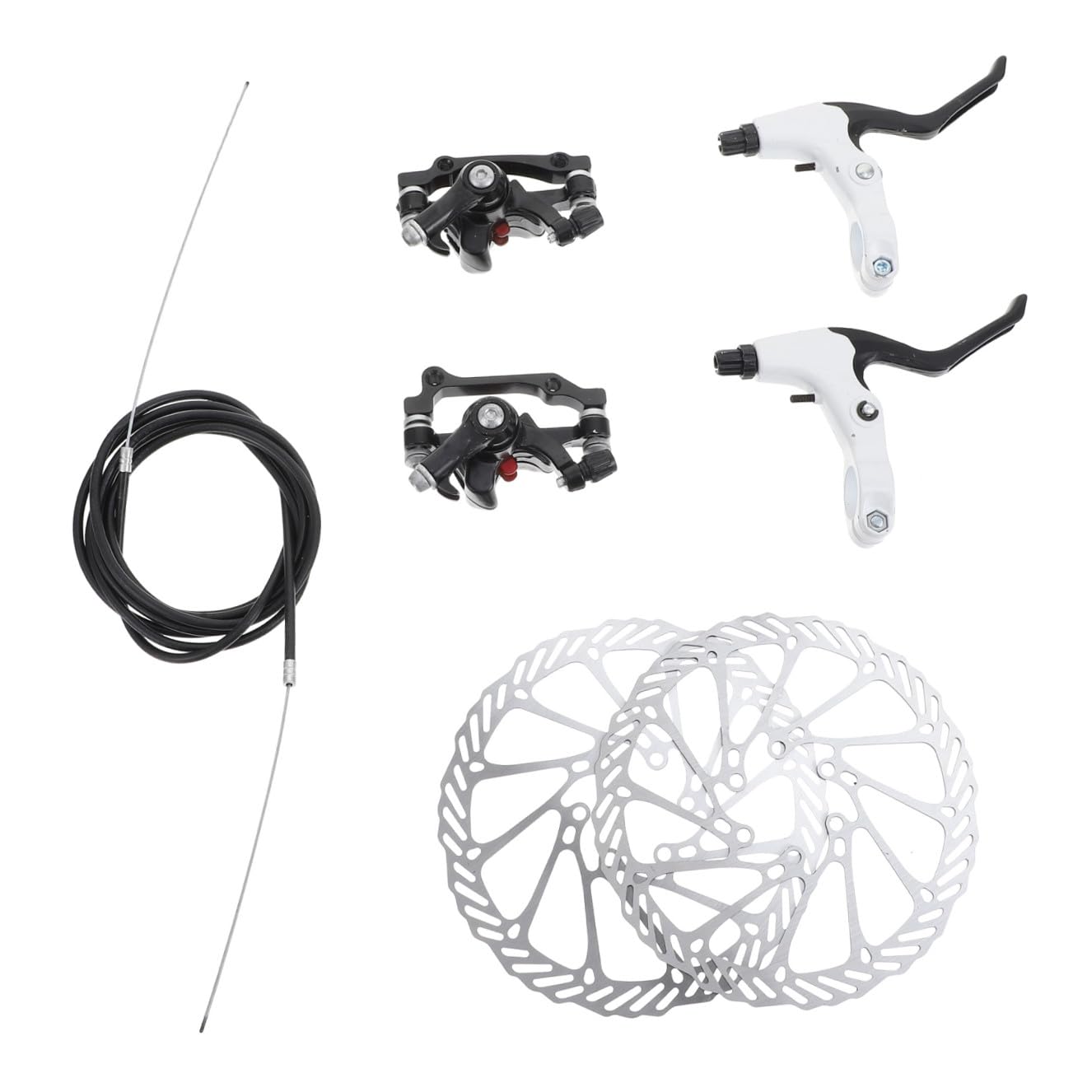 ULTECHNOVO Juego de Freno de Disco Alta Fricción y Practicidad para Bicicleta de Montaña Piezas de Metal y Plástico Diseño Hueco Oblicuo para Ciclismo