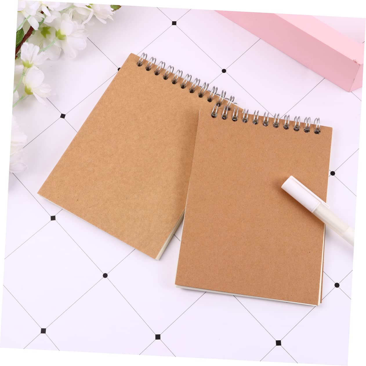 12 Stück A6 Kraft Notizbücher aus Papier für Schüler und Büro mit Braunem Cover Ästhetisches Tagebuch Notizbuch für Schule und Alltag
