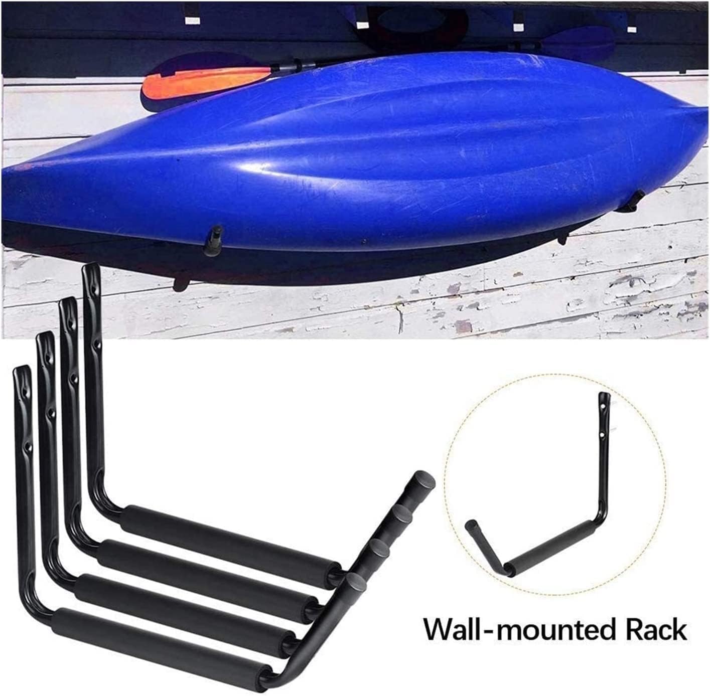 Kayak Storage Rack, Indoor Wall Mount Storage Hooks, Home Utility Heavy Duty Garage Hangers, Dock Hanging for Boat Yacht Kayak Canoe
