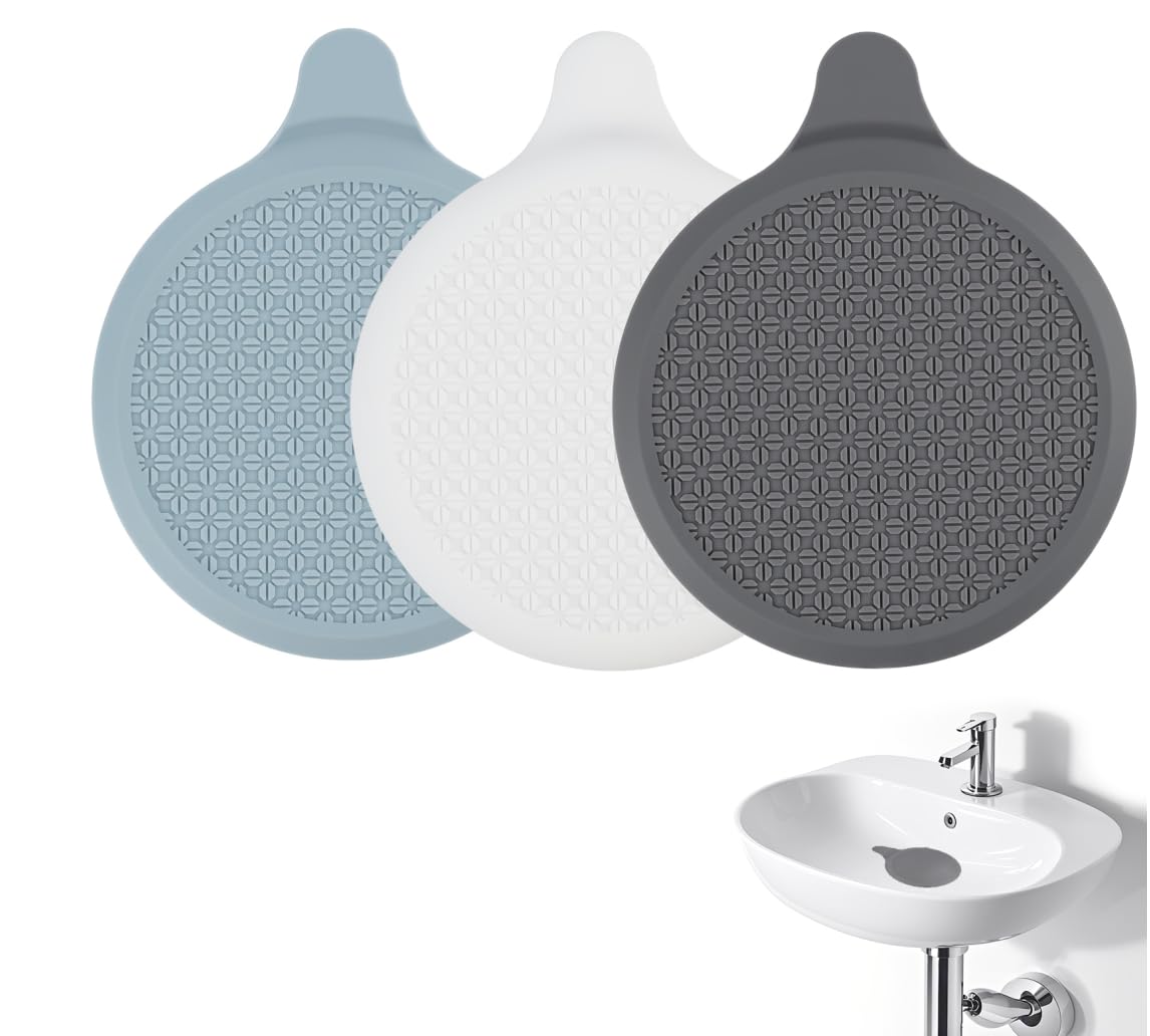 Silicone Bathtub Stopper Set - 5.1" Drain Stoppers for Shower and Sink, Pack of 3, for Bathroom and Kitchen Use, Leak-Proof and Easy to Clean