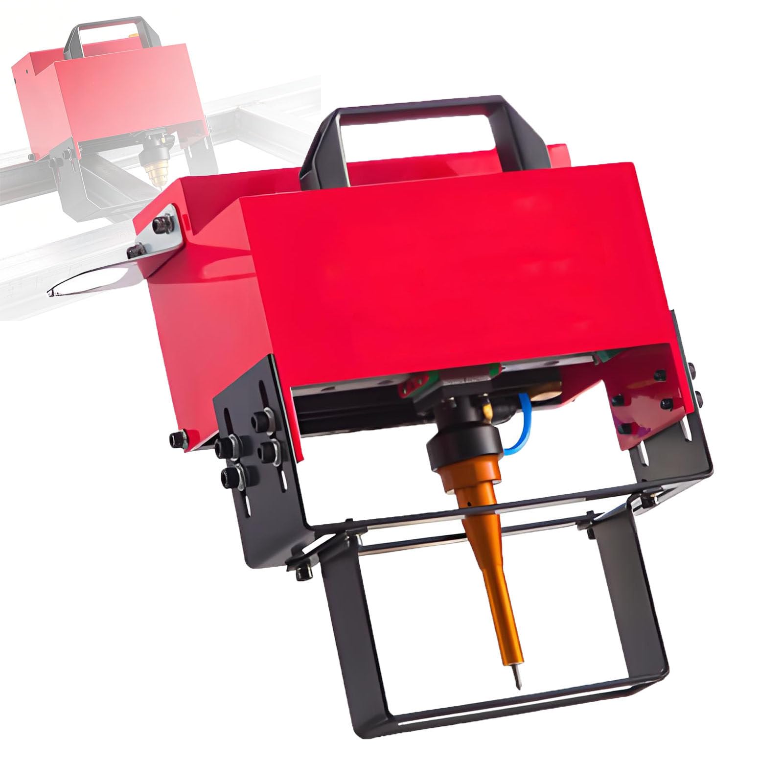 LwiftGal Handheld Dot Peen Marking Machine Metal Marking Engrave Machine, Pneumatic Marking Machine for Metal & Steel Signs VIN Code Frame 100 * 20mm