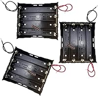 Vista 9 de Soporte para batería 18650, 3 piezas, 4 ranuras x 3.7 V, 14.8 voltios, caja de almacenamiento de batería DIY, en serie, caja de baterías de plástico