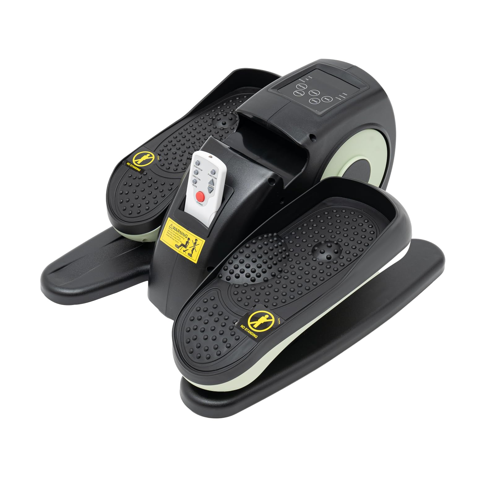 Elektryczny trenażer eliptyczny z 5 prędkościami i 3 trybami regulacji, mini orbitrek elektryczny z ekranem LCD, tracker fitness, pod biurkiem, eliptyczna maszyna z pilotem zdalnego sterowania