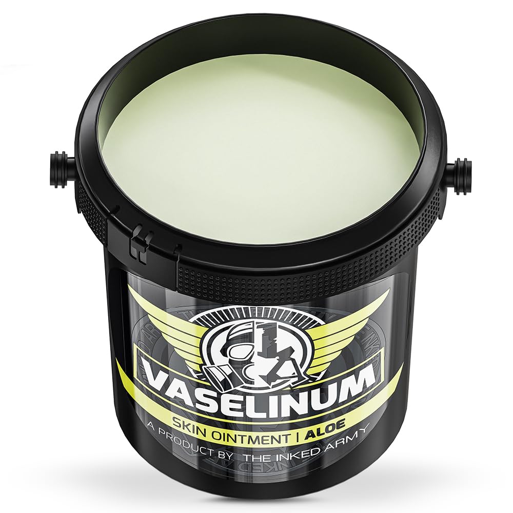 Vaselina blanca con aloe vera (aloe vera) para tatuajes y estudios profesionales, 1000 ml, con aloe vera, caléndula eucalipto o neutro