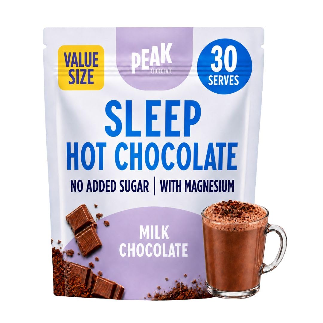 Peak Unwind Hot Chocolate Powder with Magnesium, Natural Sleep Aid