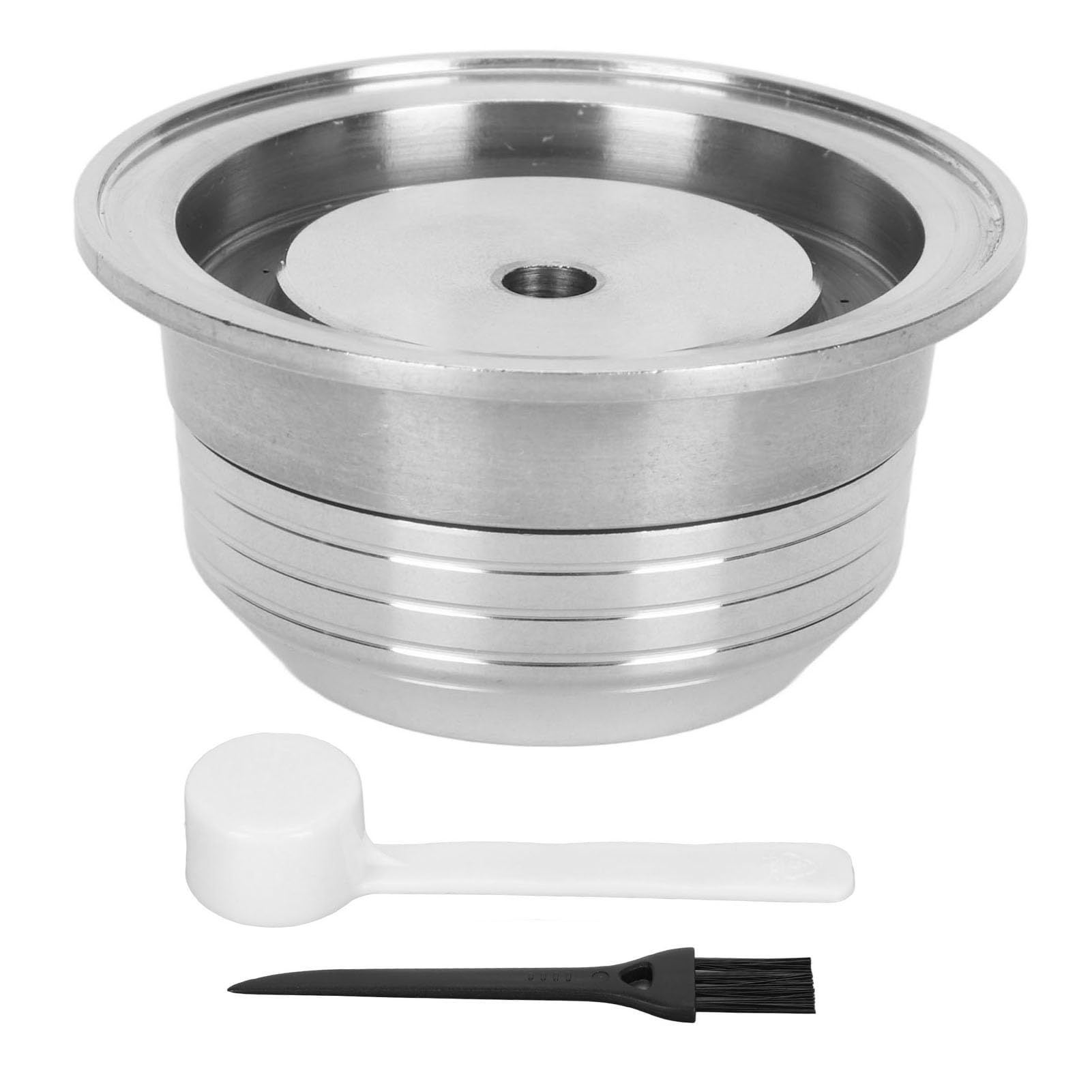 Cápsula de café Reutilizable, Tapas de Cápsulas de café Recargables Reciclables con Cuchara para Hacer café