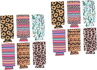 Abaodam 12 Peças De Conjunto De Cerveja Para Latas De Comida Capas De Latas Mais Frias Mangas De Manga De Cerveja Finas Mangas De Lata De Bebidas Isoladores De Lata Tampa De Neoprene