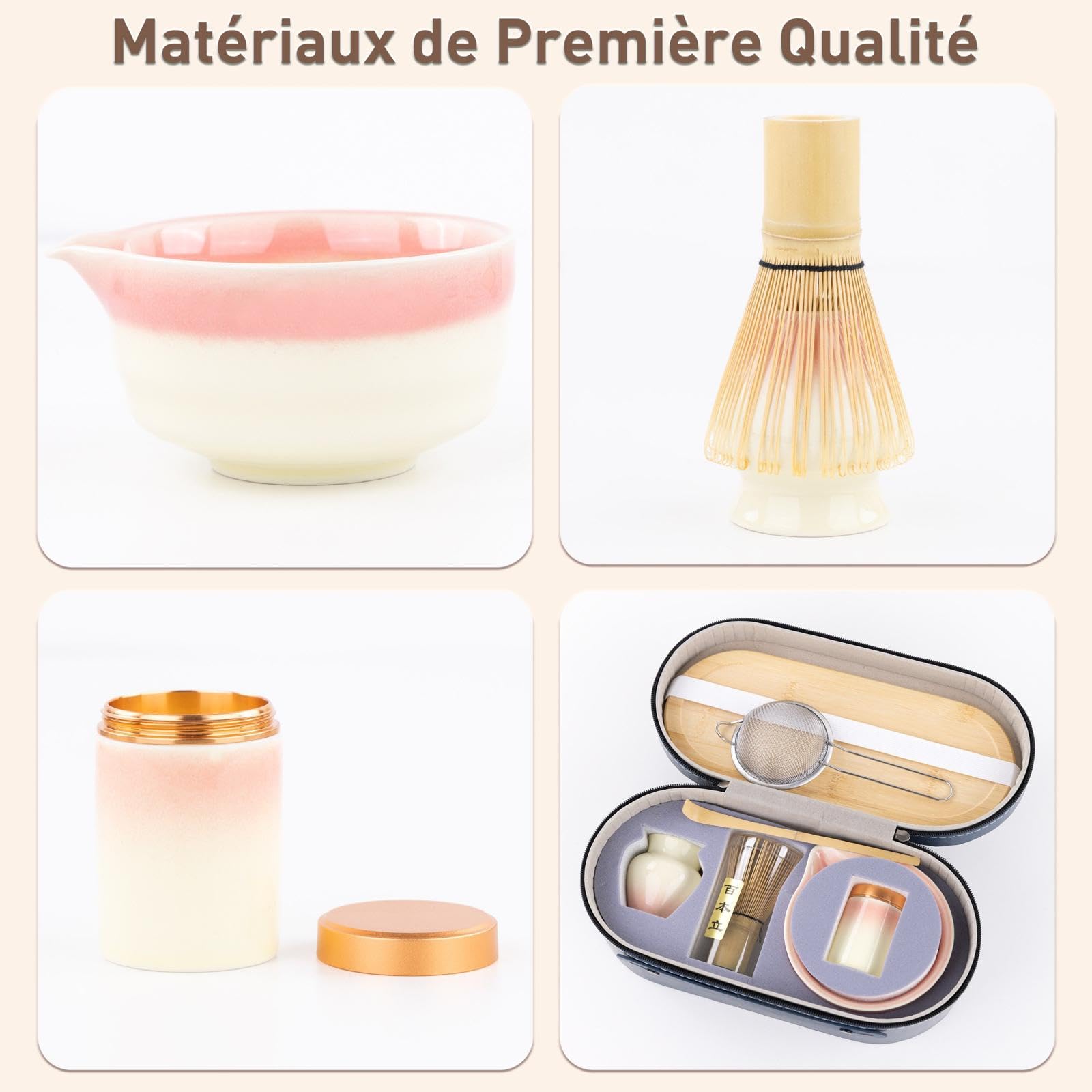 Kit Matcha - Kit Matcha Complet - Bol Matcha Set - Coffret Cadeau Premium