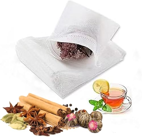 400 bolsas de té desechables para té de hojas sueltas, bolsas de filtro de té con cuchara de té gratis para té de hojas sueltas, bolsitas infusoras
