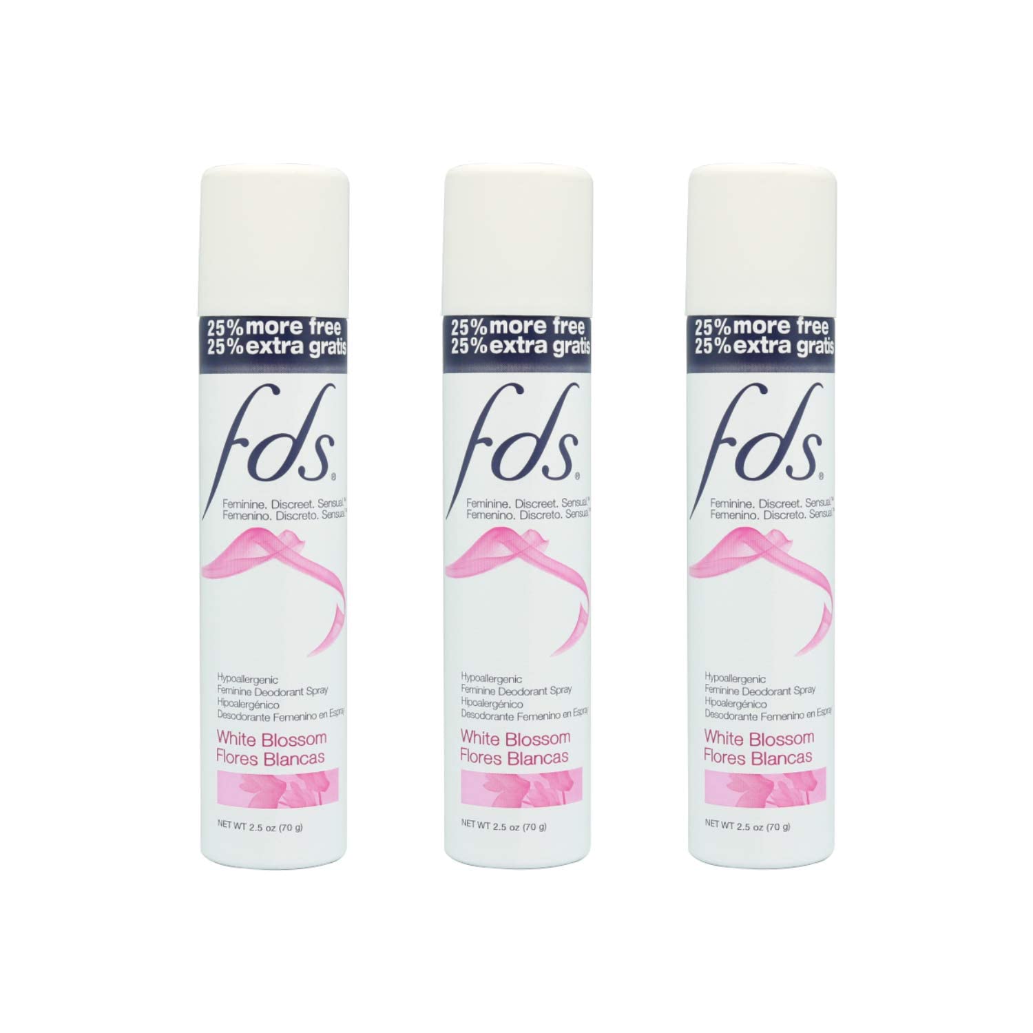 FDS Hypoallergenic Intimate Deodorant Spray, White Blossom 2 Ounce (3-Pack) : Health & Household