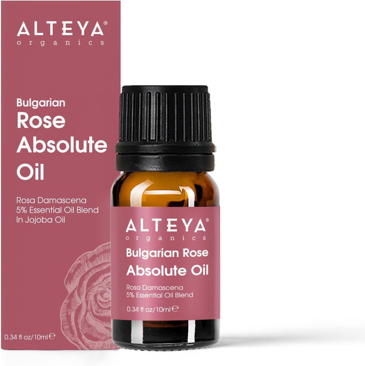 Alteya Bulgarian Rose Absolute Oil Rosa Damascena Multi-Use Oil Blend Excellent for Aromatherapy, Fragrance, Skincare and Massage Therapy 10mL