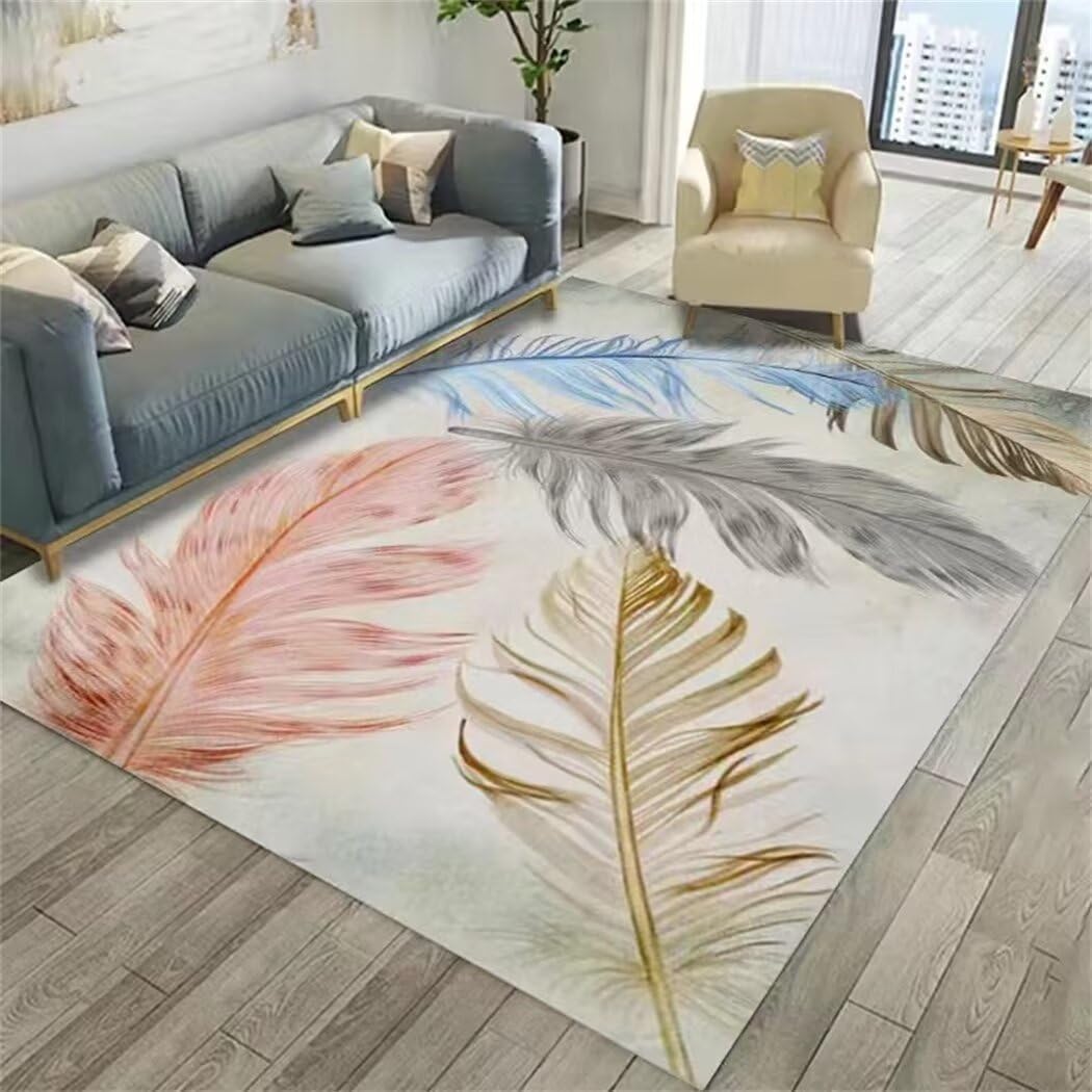 Belle décoration imprimée plumes tapis de chambre 70x140