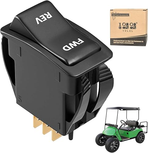 10L0L Interruptor basculante de marcha atrás para carrito de golf eléctrico de 48 V PDS EZGO TXT (2003 en adelante), pieza de repuesto OEM #