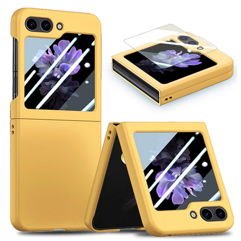 Housse de protection rigide pour Samsung Flip 5 en PC jaune