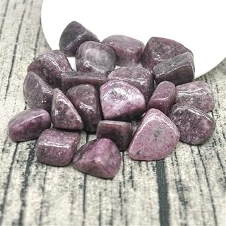 AtkitS Hermoso Grava de lepidolita Lila Natural, tamaño de Muestra, Piedras caídas Irregulares, Cristales curativos, Mineral de Cuarzo, decoración del Acuario del hogar (Size : 50g)