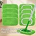 Chenille Mop Refill Pads for Home Use, Wet Pads Multi Surface Refill, Household Replacement Mop Pads, Soft Absorbent Material with Easy Fit, Household Cleaning Supplies (Dark Green)