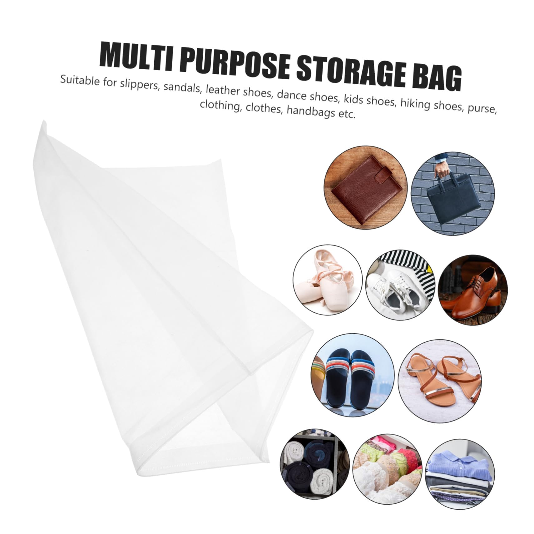 250piezas Bolsas De Almacenamiento para Zapatos De Viaje Organizador Portátil De No Tejida Cordón Versátil y Reutilizable para Ropa y Accesorios Protección contra Polvo y