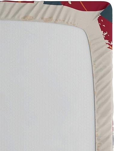 Miniatura 157 de Ambesonne - Sábana bajera ajustable multicolor, en colores y tres tamaños Azul y gris,Verde Militar Sage Green,Ámbar beige,Negro Grey White,Azul