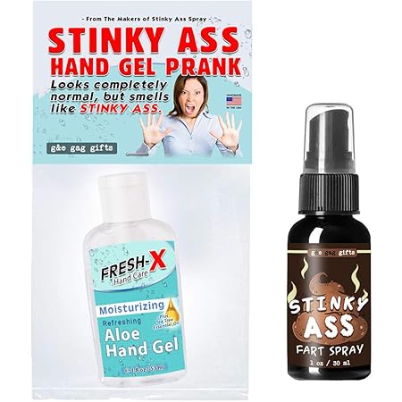 Amazon Com Stinky Hand Gel Hand Sanitizer Prank With Stinky Ass Fart Spray Hand Gel Smells Gross Very Funny New Prank Toys Games