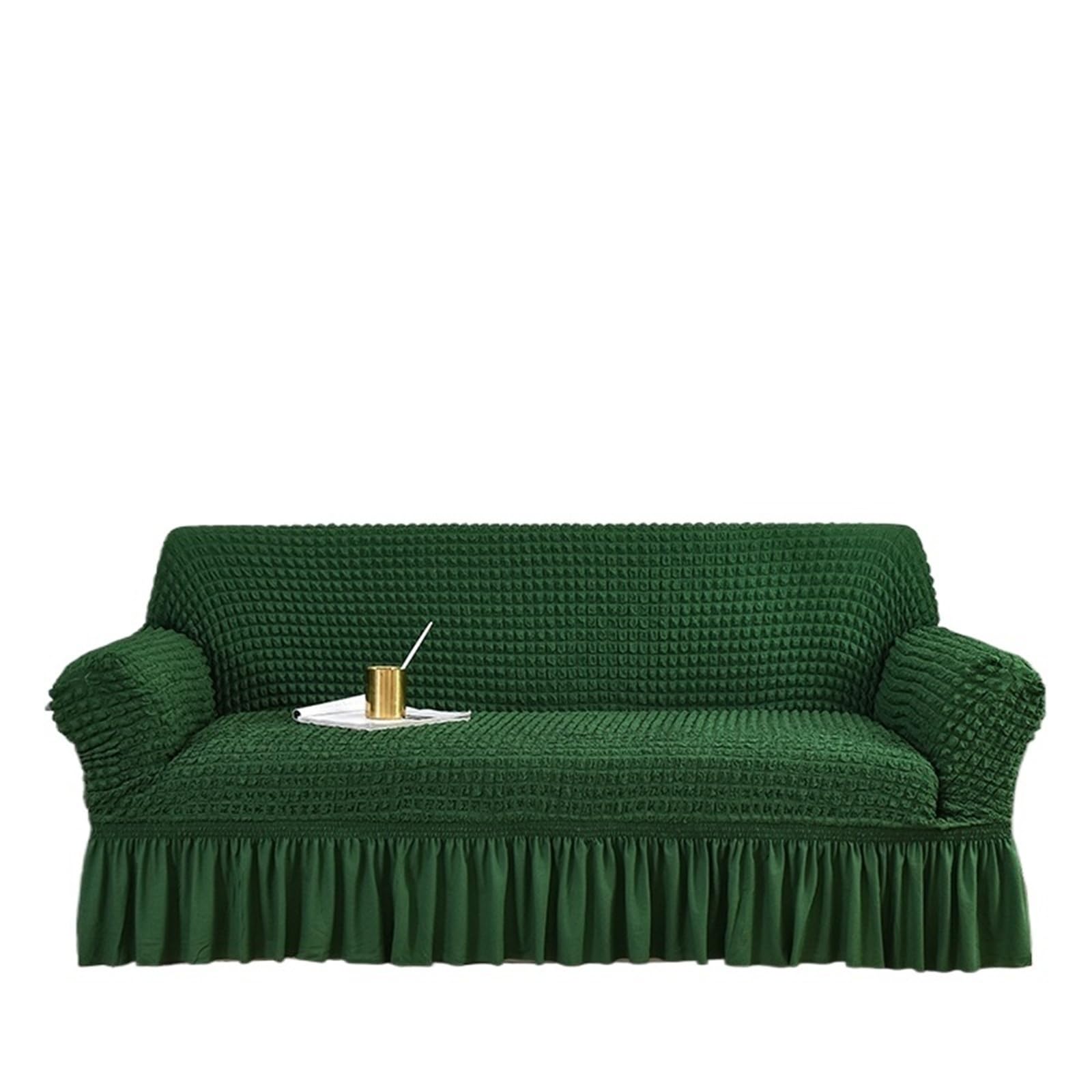 SUBLXPoten Sofa Cover with Skirt Sofa Slipcover with Skirt Easy Fitted Cover for Living Room Couch Washable Elastic(Color 9,L 170-230cm)