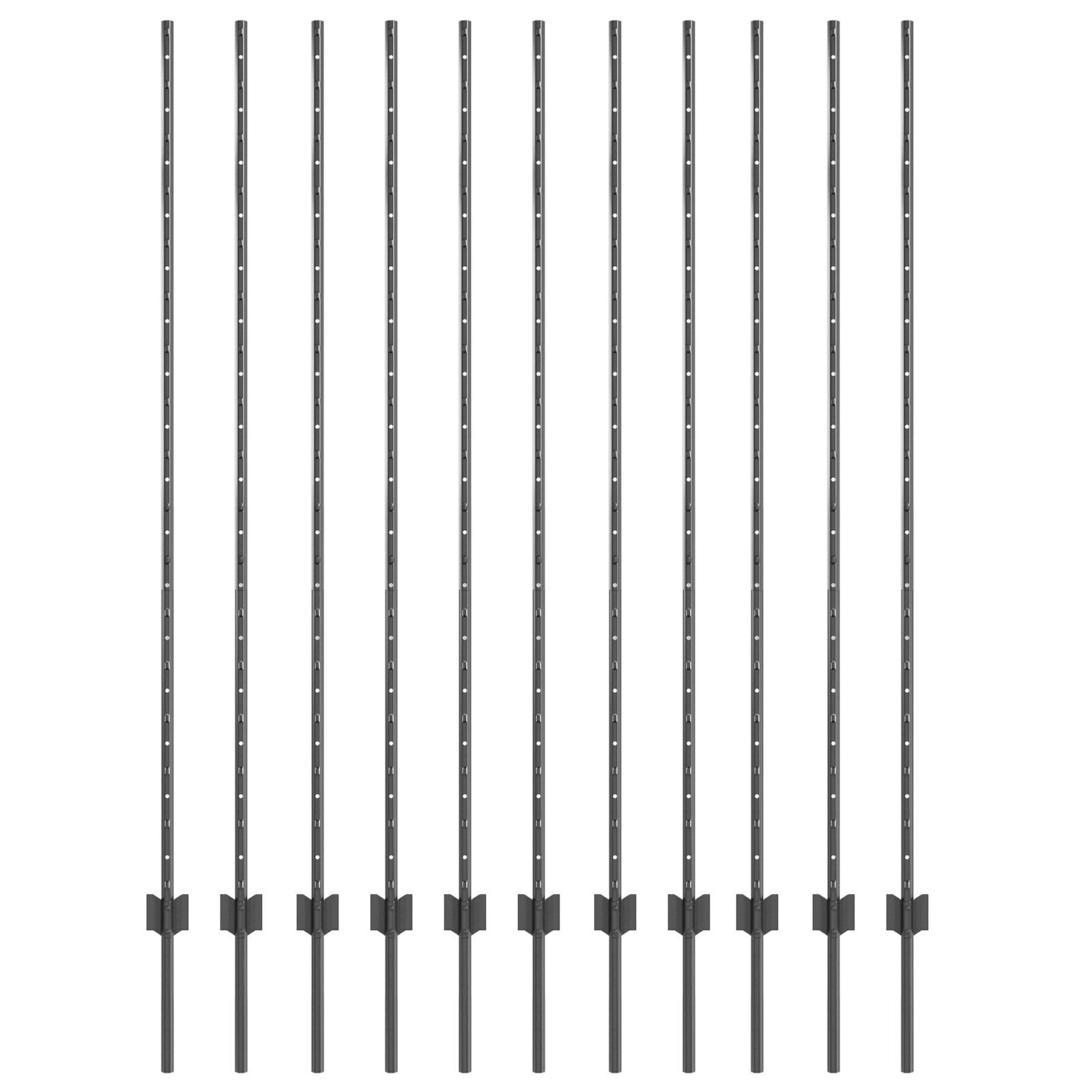 vidaXL Fence Posts U-Channel Grey 150 cm Steel Pack of 22