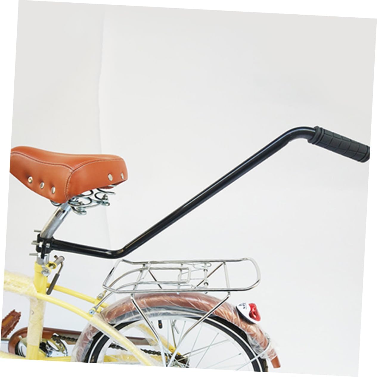 SUPVOX Kids Bike Safety Trainer Handle Adjustable Metal Push Bar for Balance Armrest for Bike Seat for Learning Cycling Suitable for Boys and Girls