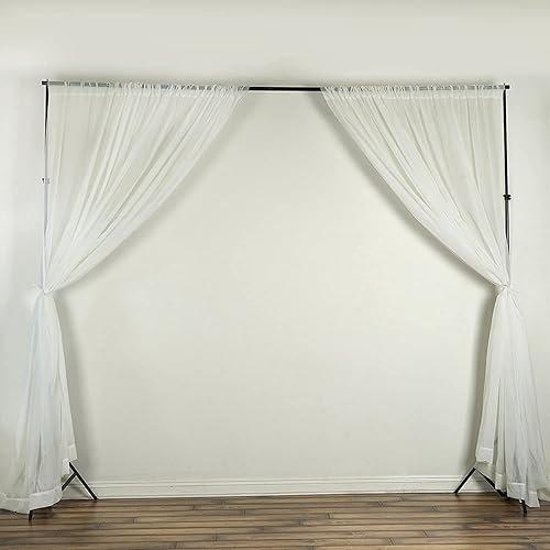 Miniatura 36 de Tela y espuma de New Creations Inc, ignífugo/resistente, transparente y transparente con telón de fondo de gasa, panel divisor de habitación, tubo y