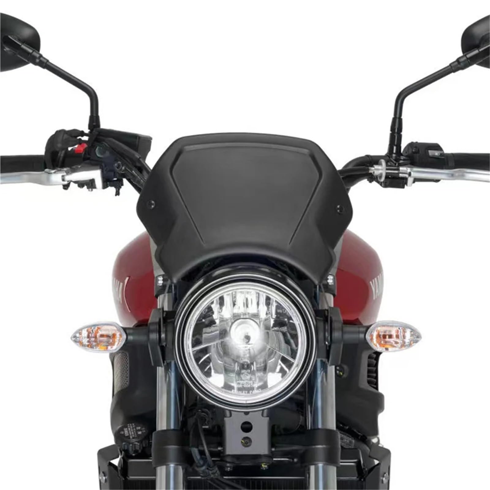 Spoiler szyby przedniej motocykla regulowany Przednia płyta motocyklowa Vintage deflektor szyby przedniej do YAMAHA XSR700 2016-2022 XSR 700 XTRIBUTE 19-21 XSR900 16-21(Black XSR700)