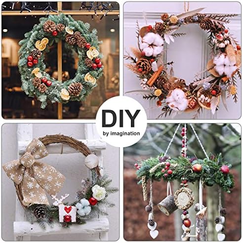 SUPVOX Natural Rattan Ring Wreath Frame Rattan Circle Twig Branch Wreath for DIY Craft Christmas Door Decoration 30cm