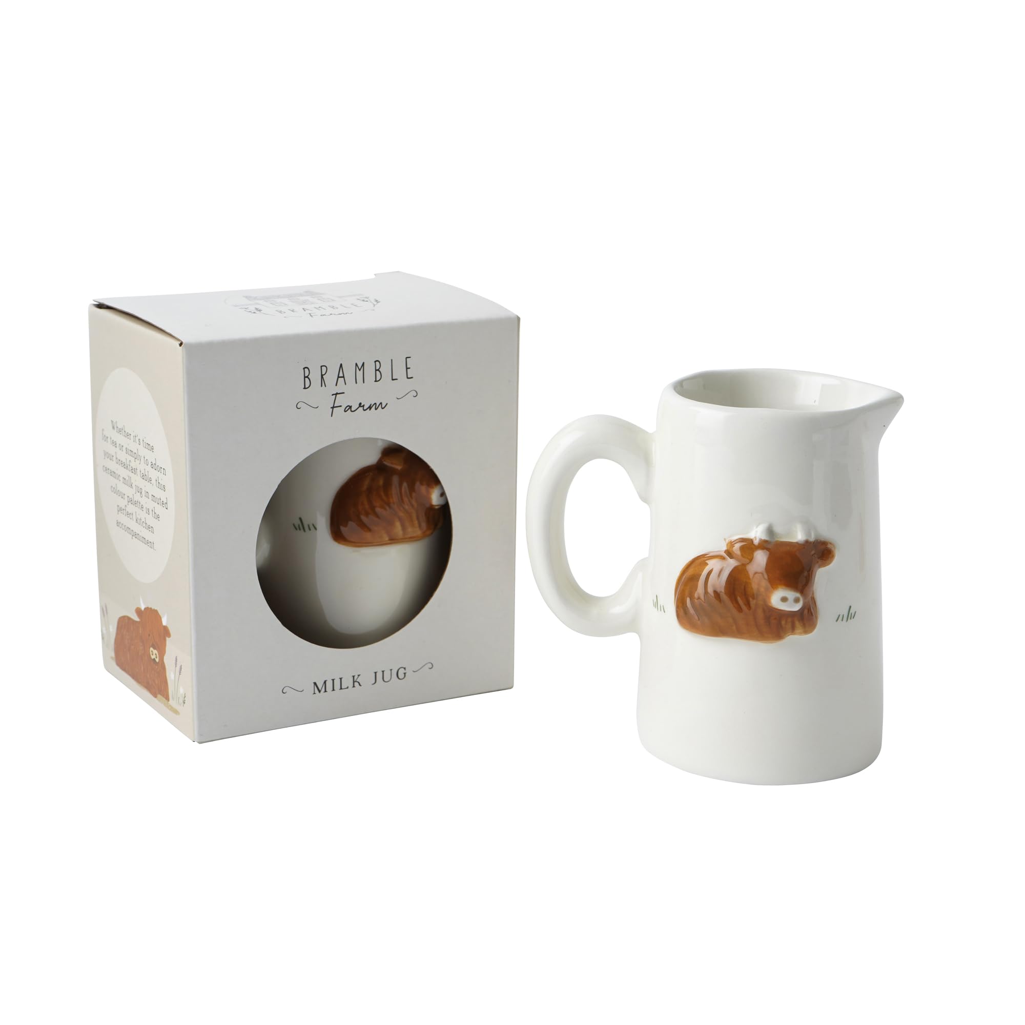 CGB Giftware | Bramble Farm Highland Cow Milk Jug | Gift Box | Kitchenware | Homeware | Breakfast | GB07999