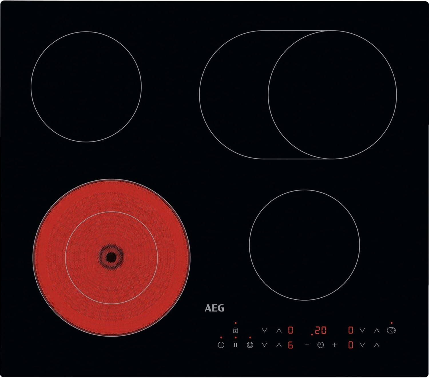Oven AEG 5000 IKX64301CB 59 cm Electric Induction Hob - Black