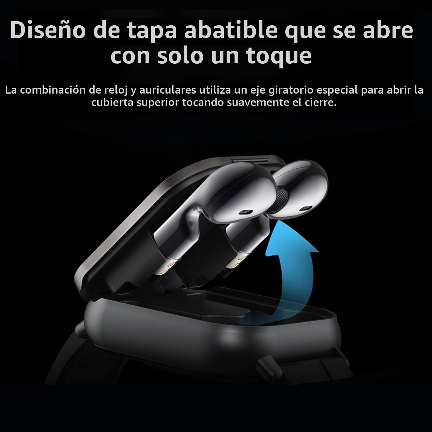 Reloj Inteligente con Auriculares, Pantalla 2.01 HD Reloj Inteligente 2 en 1 con Auriculares Rastreador de Ejercicios Deportivo, NFC, Sueño, Ritmo Cardíaco, Monitor de Presión