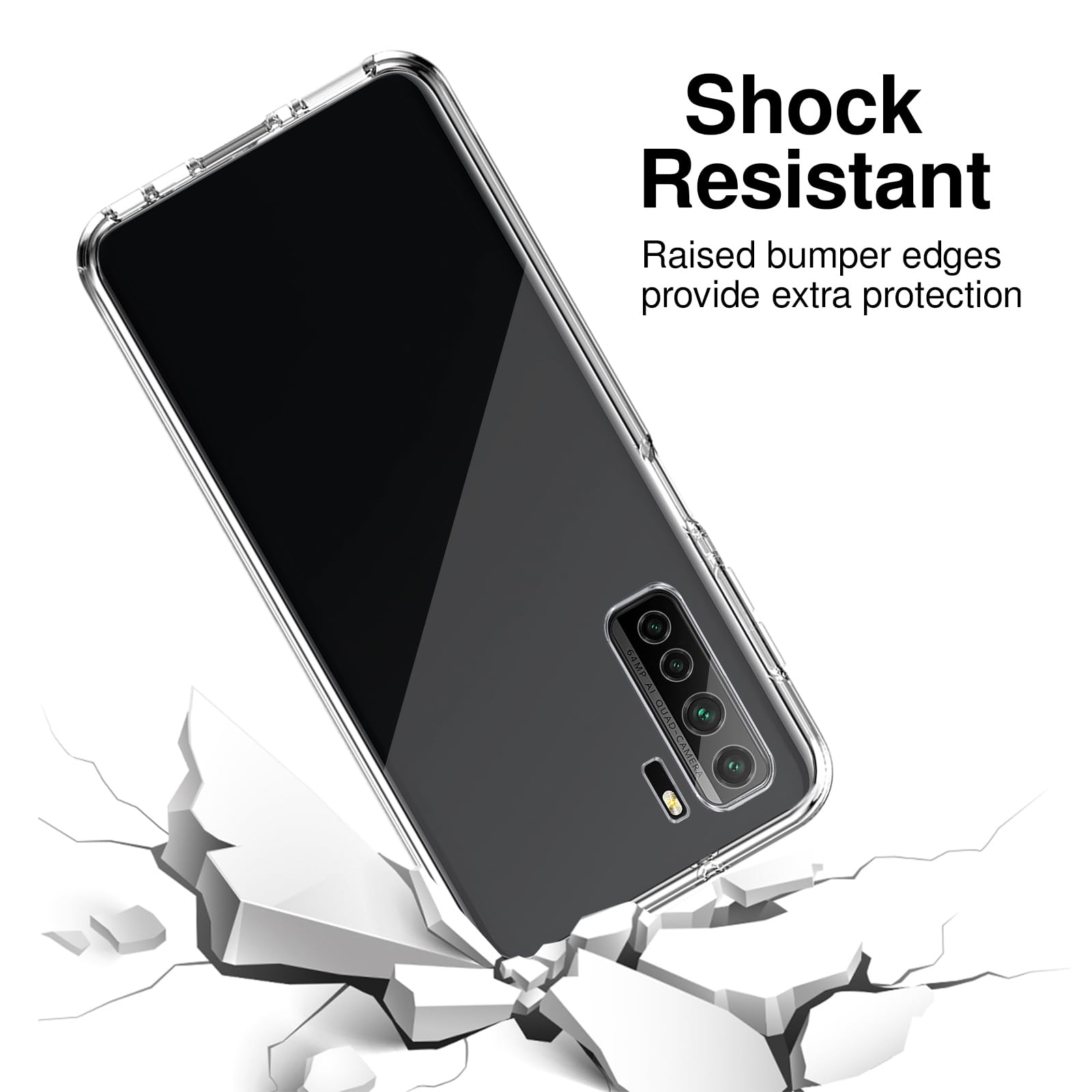 TBOC Cover Trasparente 360° Per Huawei P40 Lite / Nova 7i / Nova 6 SE (6.4'') - Custodia Completa Antiurto In TPU E Policarbonato - 2