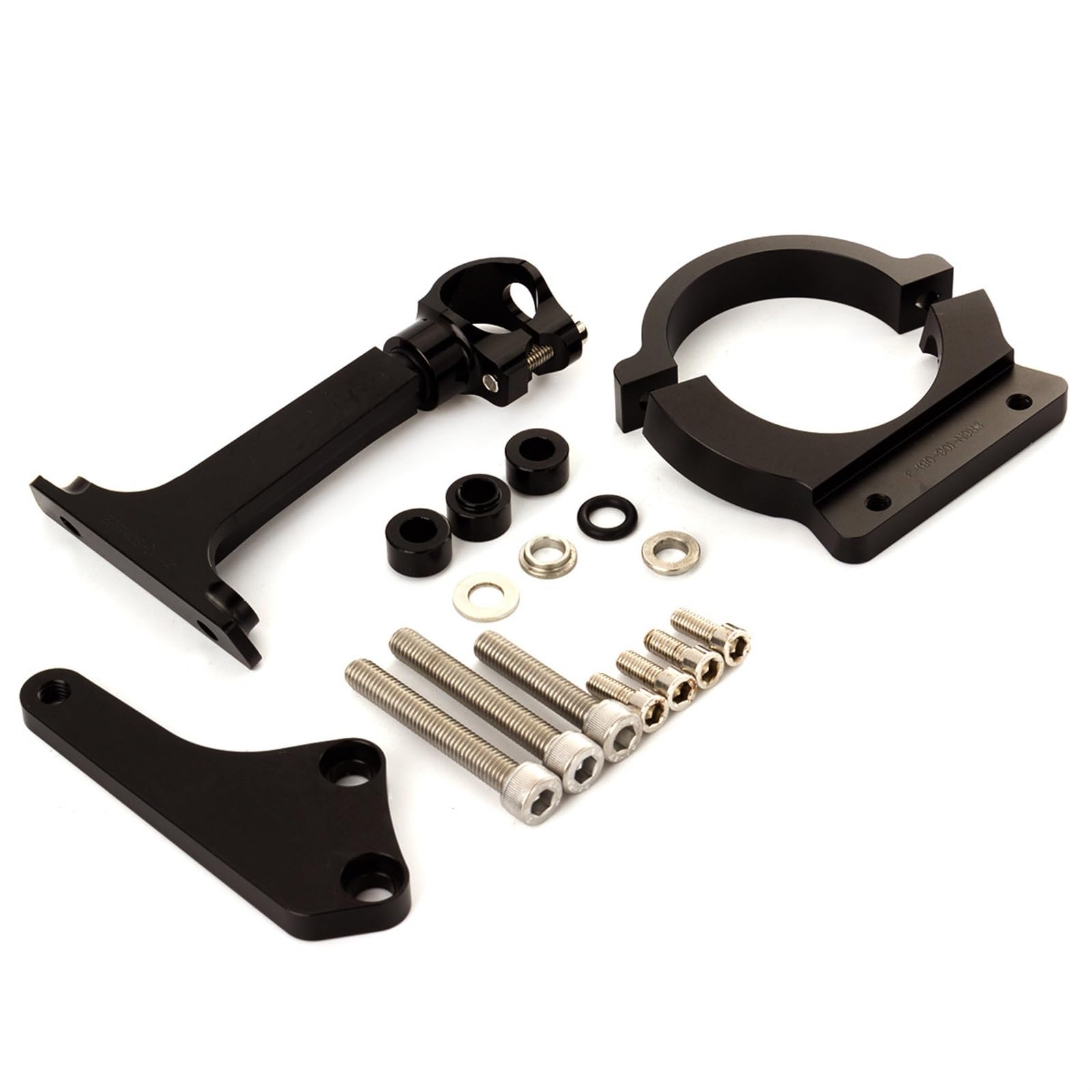 LOTFI Fiber Carbon Steering Damper Stabilizer Bracket Mounting Kit Fit For Kawasaki ER6N ER6F Ninja 650R 650 R ER-6F ER-6N 2006 2007 2008 (Size : Damper f)