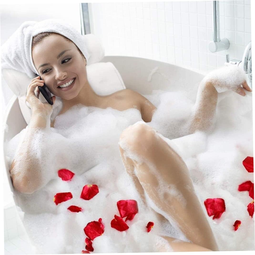 KUYYFDS Bath Pillow Spa Bathtub Cushion Head,Neck,Shoulder and Back Support Rest with 4 Non-Slip Strong Suction Cup Fathers Day Bathing Shower Gifts Bath Pillows : Beauty & Personal Care