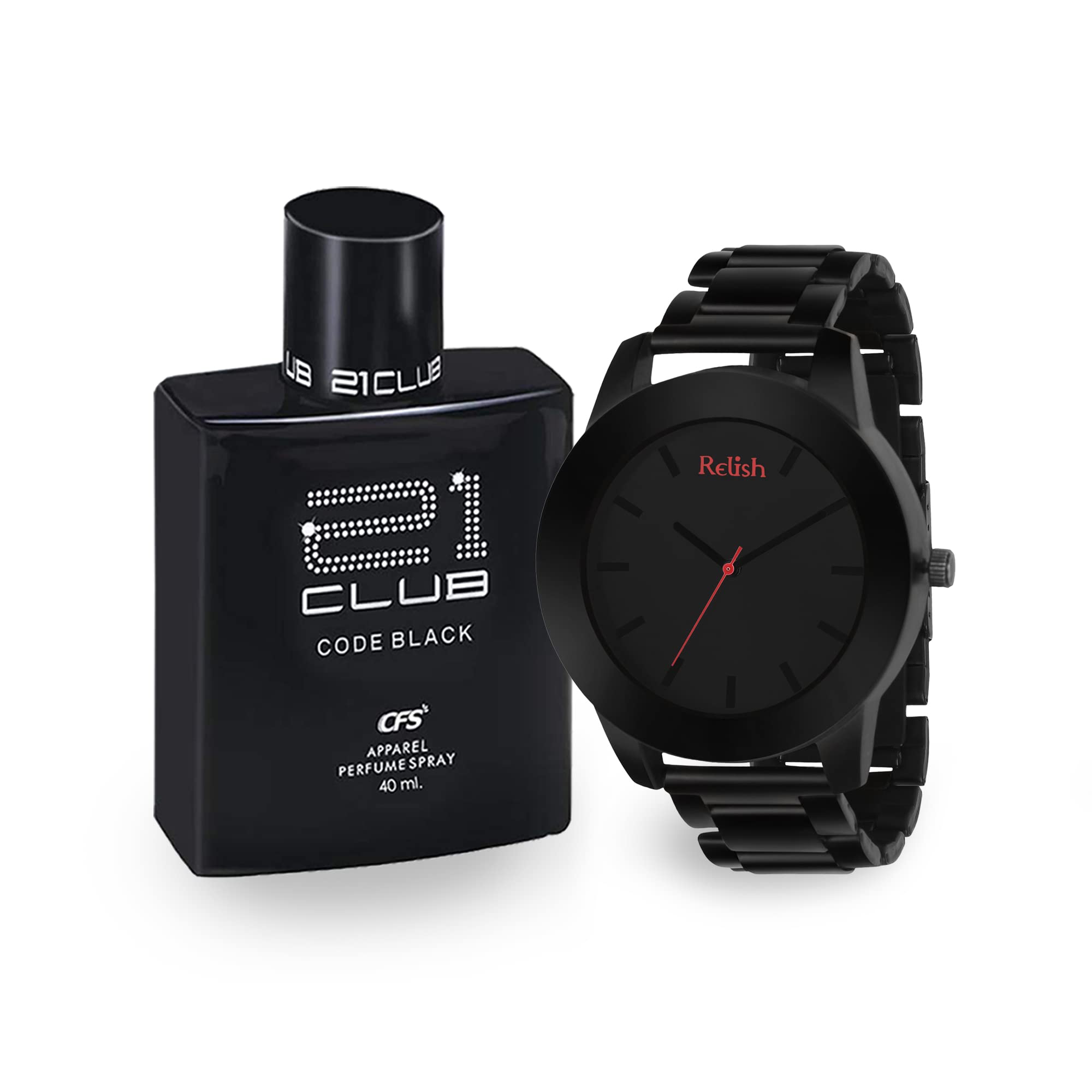 Relish Analog Black Chain Watch with Perfume for Men Combo Pack | Birthday, Diwali Gifts 519 (B09T3G8SV6) Amazon Price History, Amazon Price Tracker