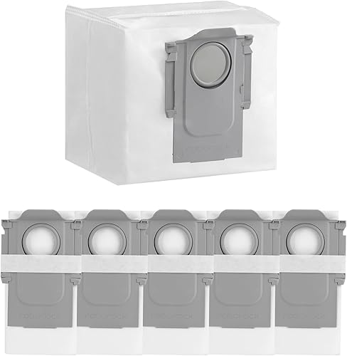 Paquete de 6 bolsas de vacío desechables de 2.5 L para aspiradoras robot roborock S7, S8, Q5, Q7, Q8 y bases de vacío automático